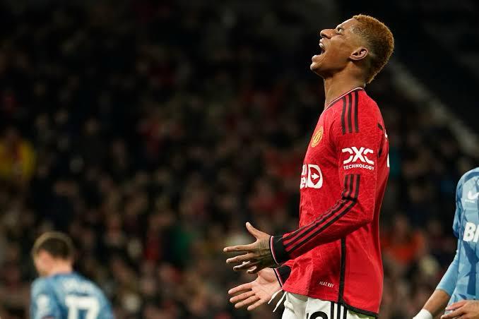 Marcus Rashford frustrated